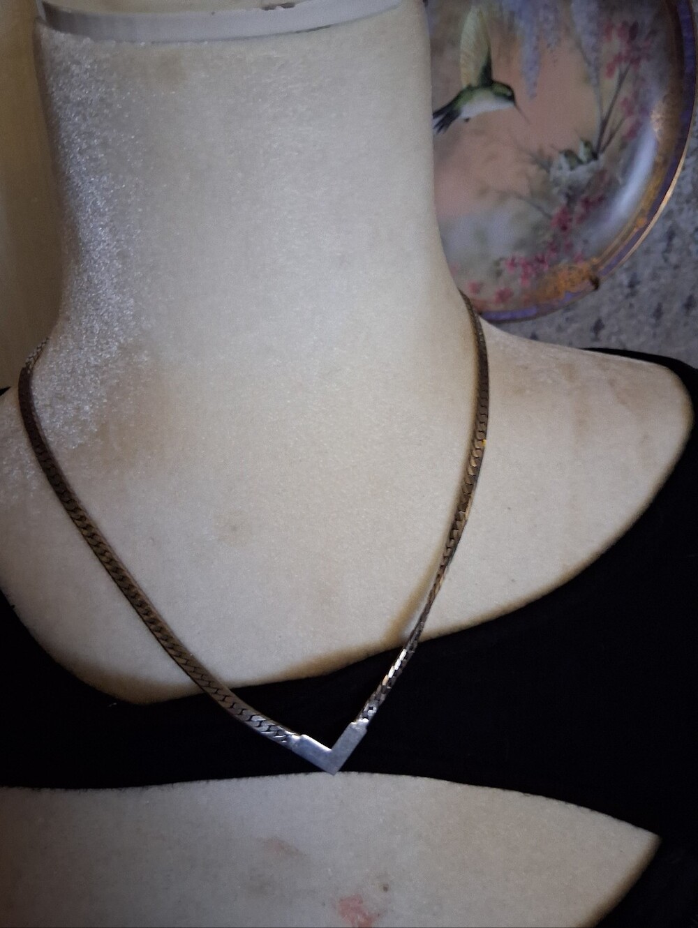 Silver V-Point Women's Necklace